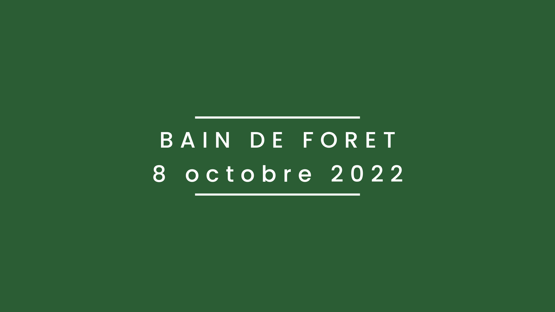 Bain de forêt 8 octobre 2022