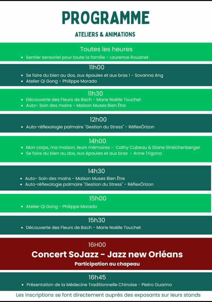 programme Festival Sens & Nature 2025 au Jardin des Plantes de Toulouse – participation Bain de Forêt